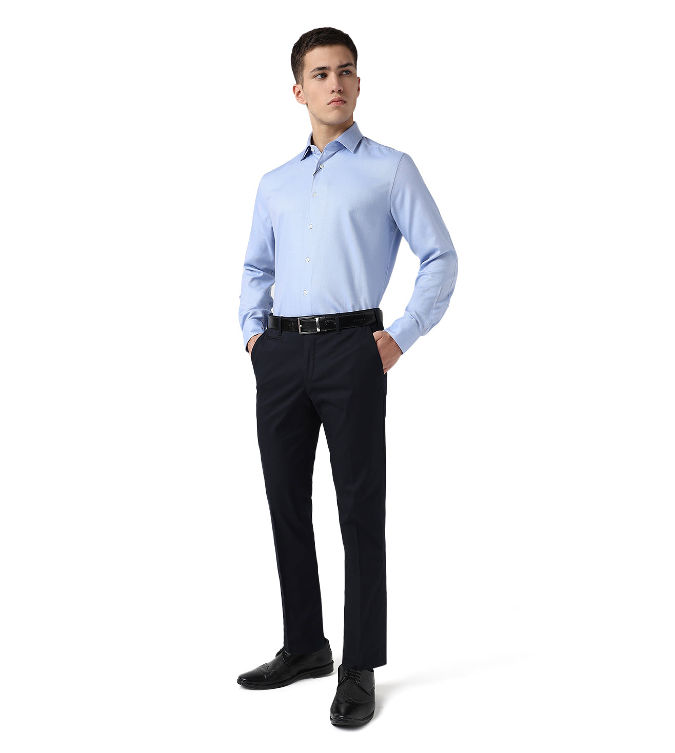 Navy Blue stretch cotton trousers