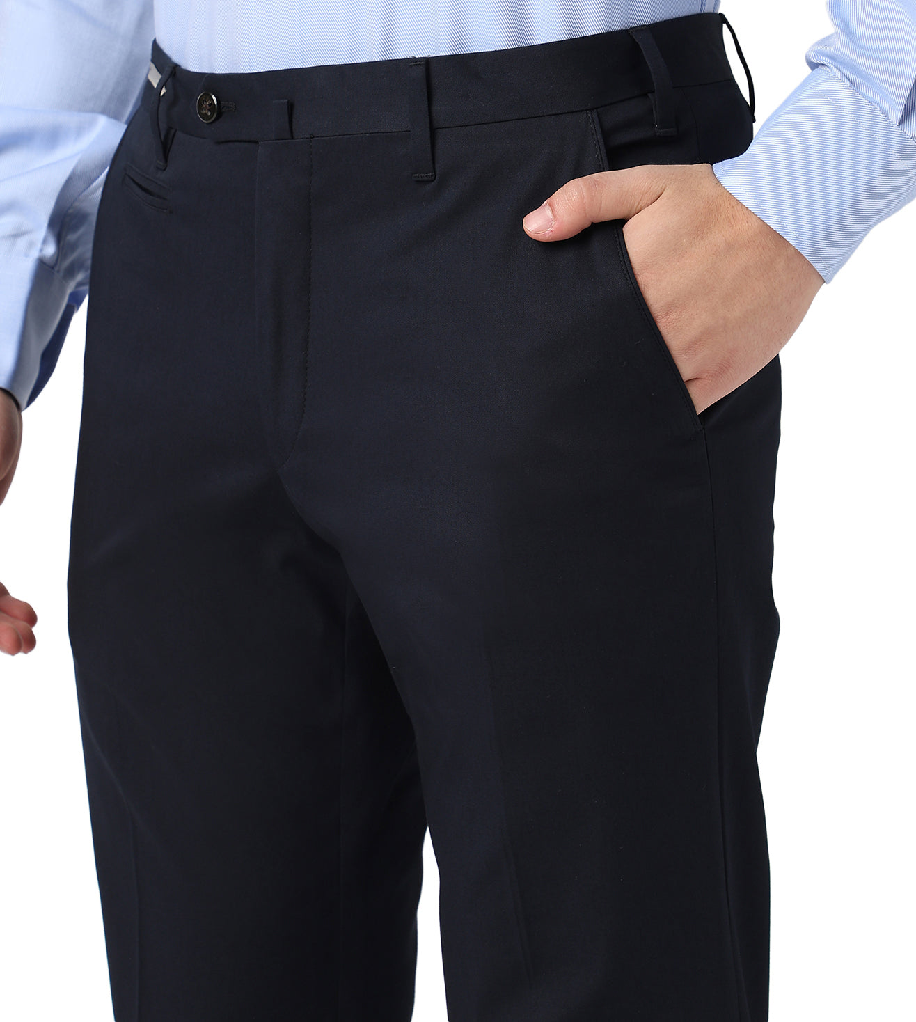 Navy Blue stretch cotton trousers