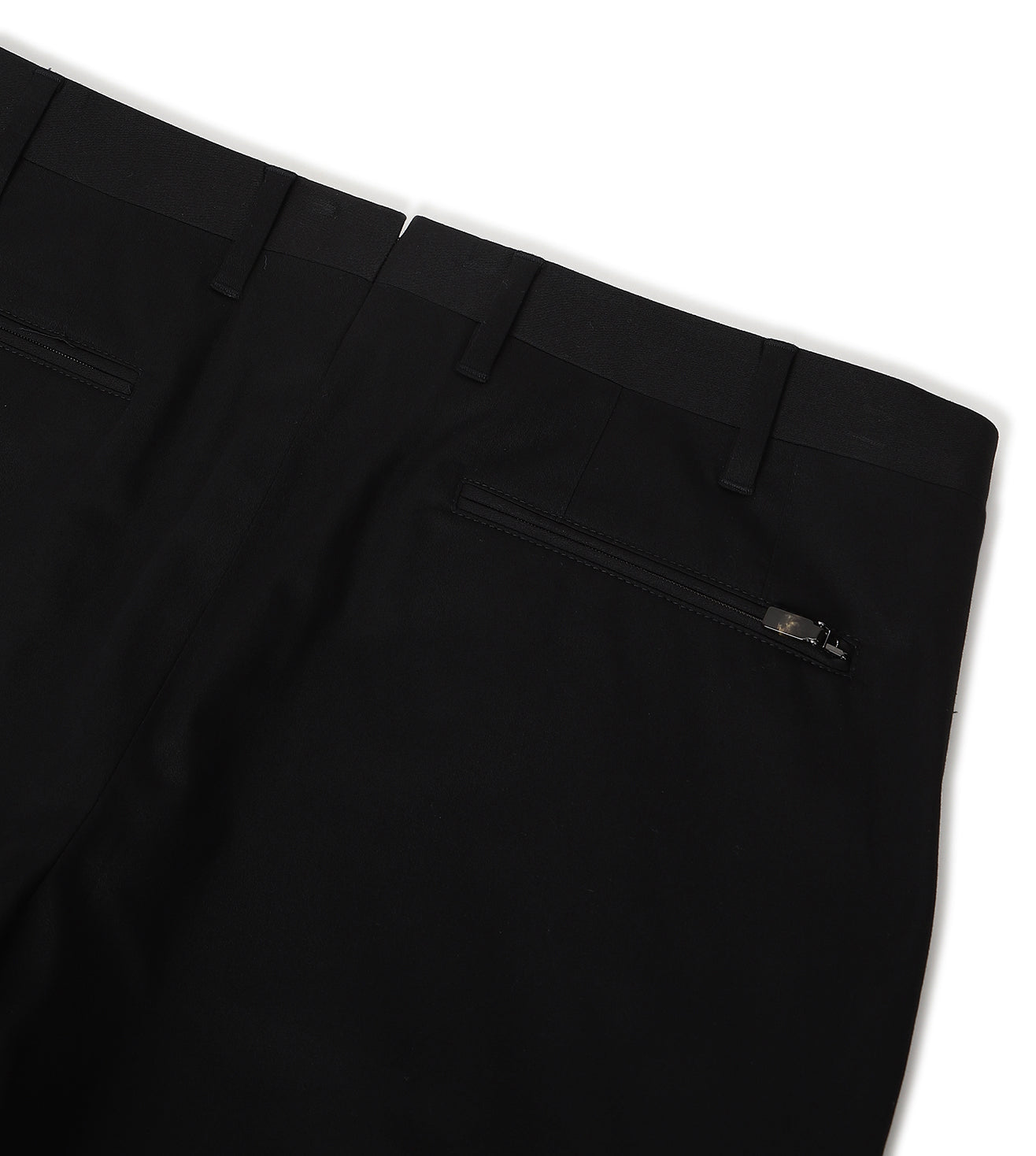 Black stretch cotton trousers