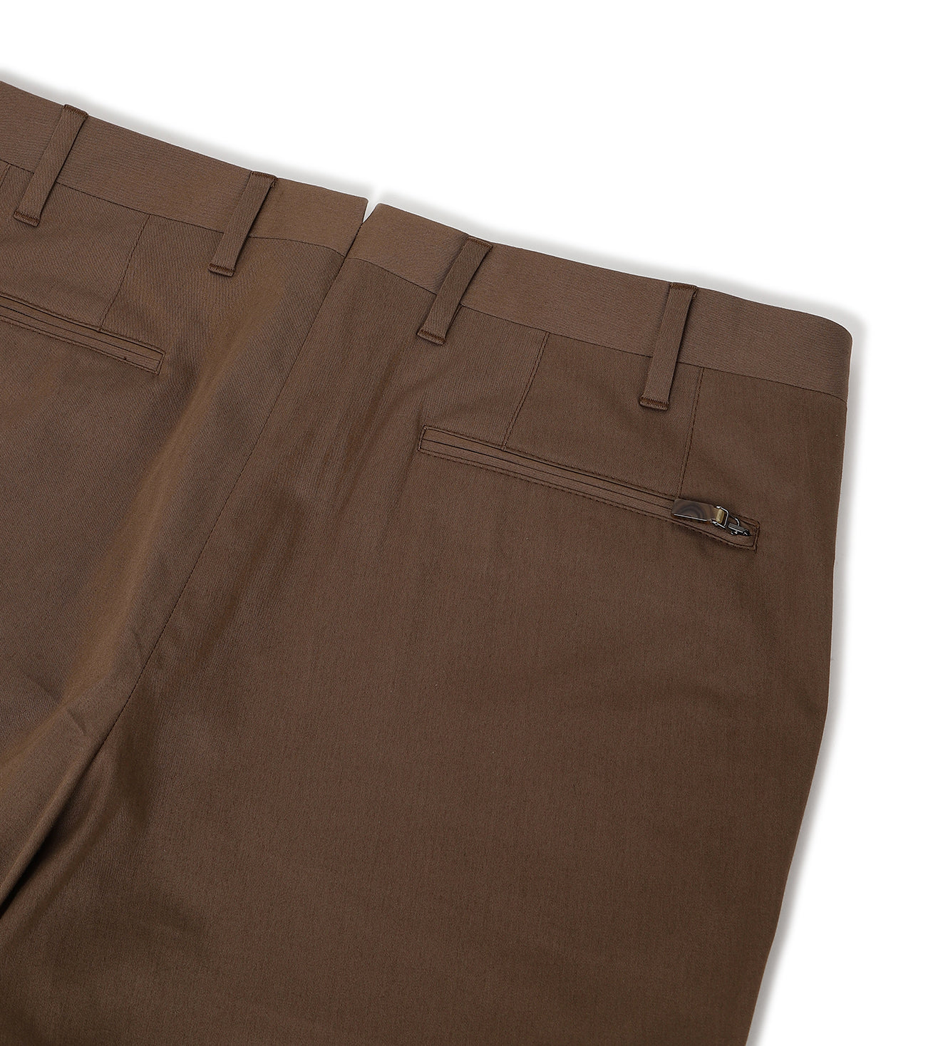 Brown stretch cotton trousers