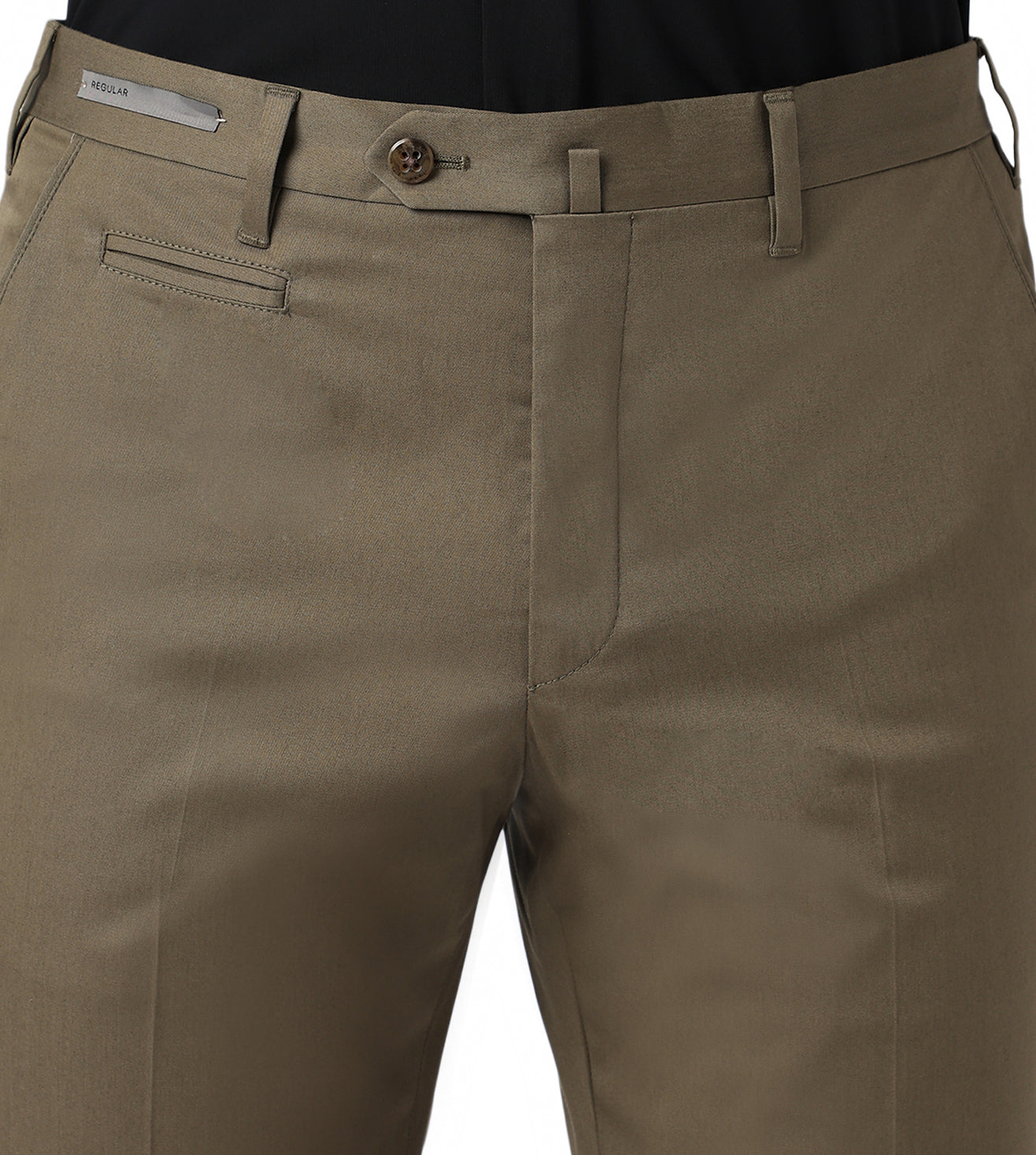 Olive Green stretch cotton trousers