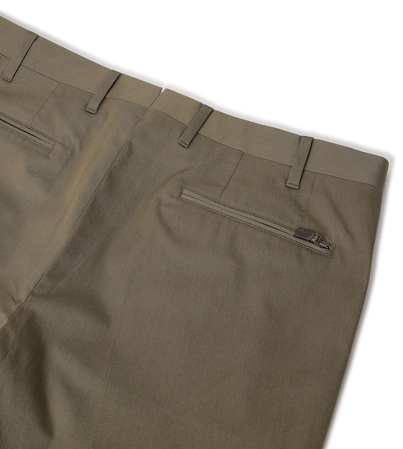 Olive Green stretch cotton trousers