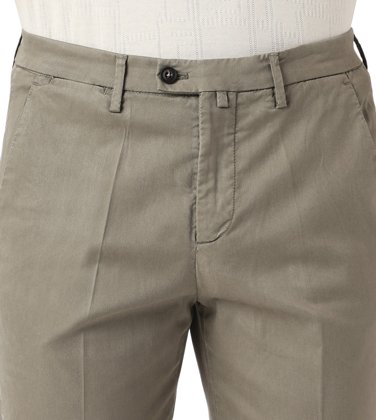 Beige stretch gabardine trousers