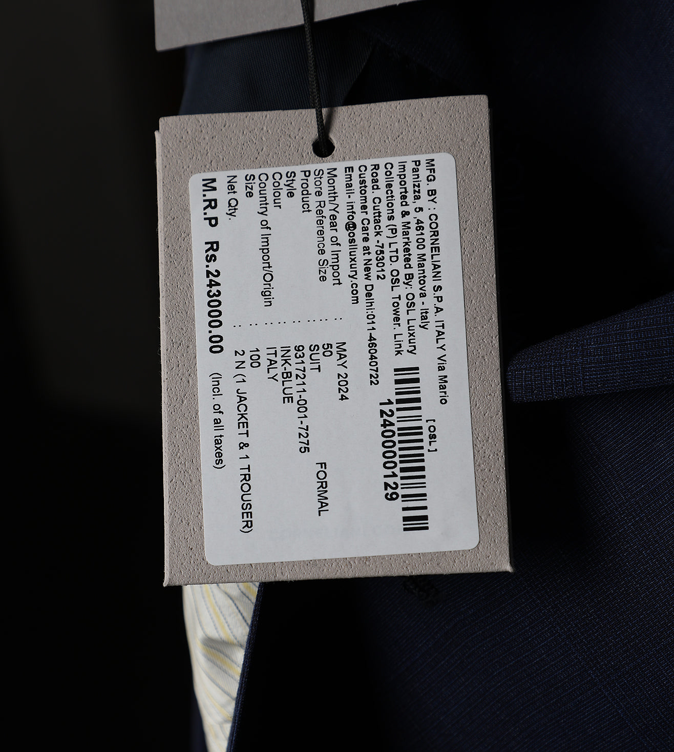 Blue pure wool suit