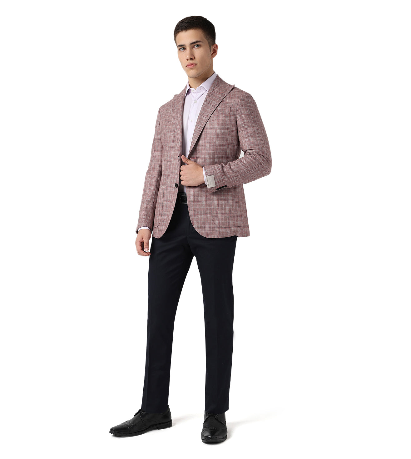 Corneliani Pink two-button silk and wool jacket