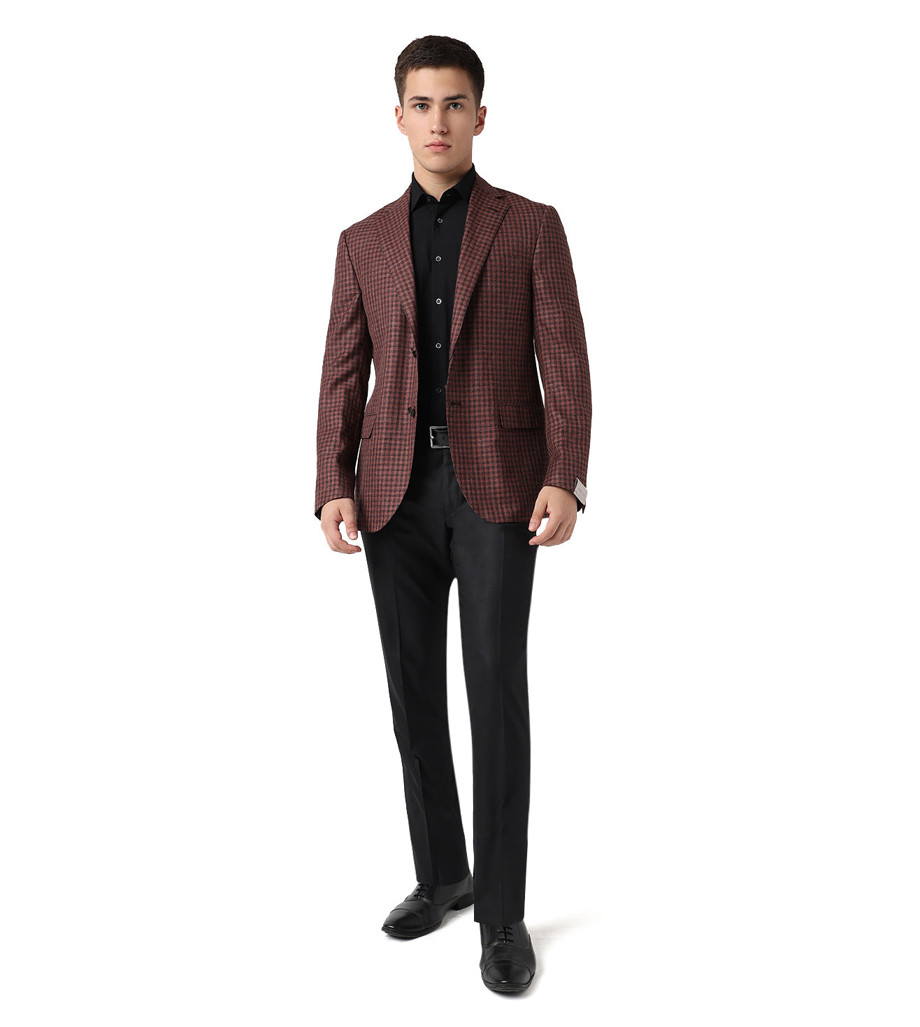 Corneliani Rusted Red 2 buttoned Jacket Virgin Wool and silk