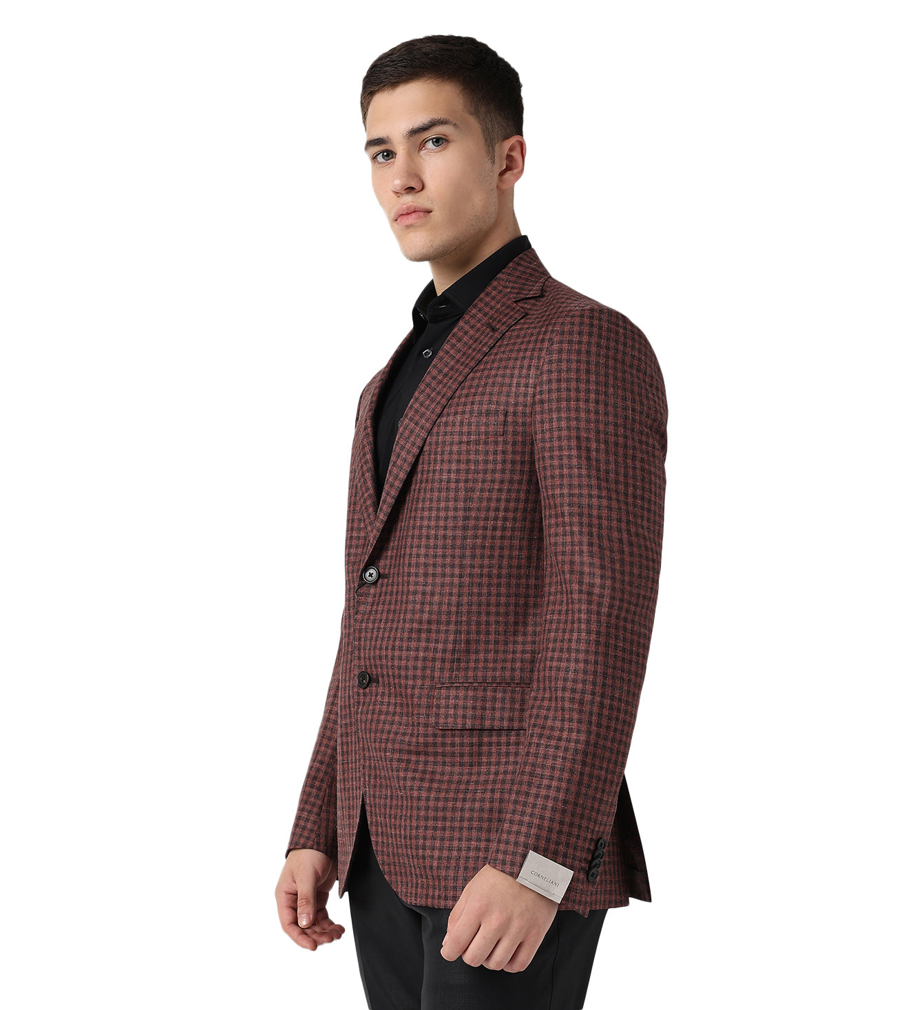 Corneliani Rusted Red 2 buttoned Jacket Virgin Wool and silk