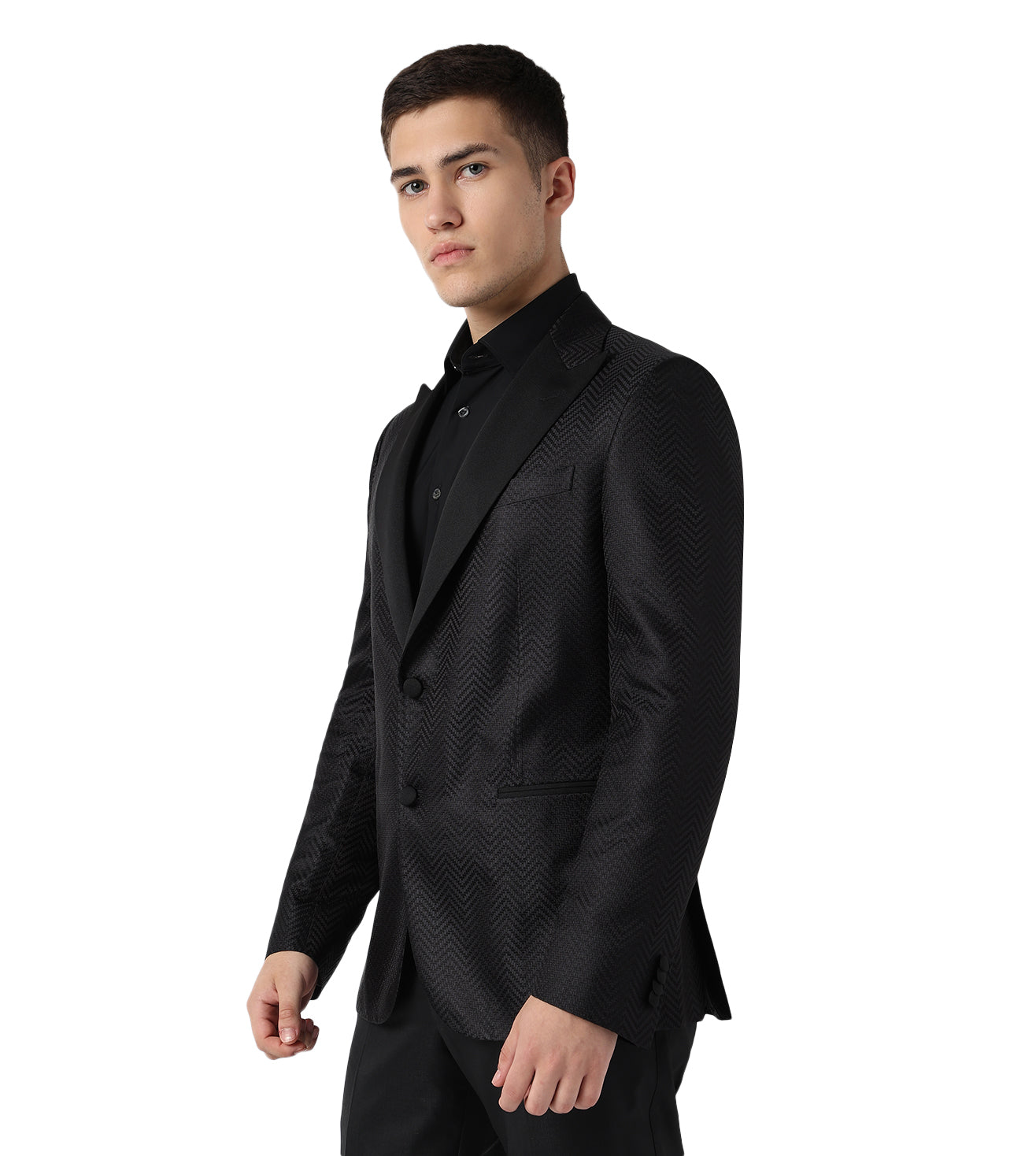 Black Silk tuxedo jacket
