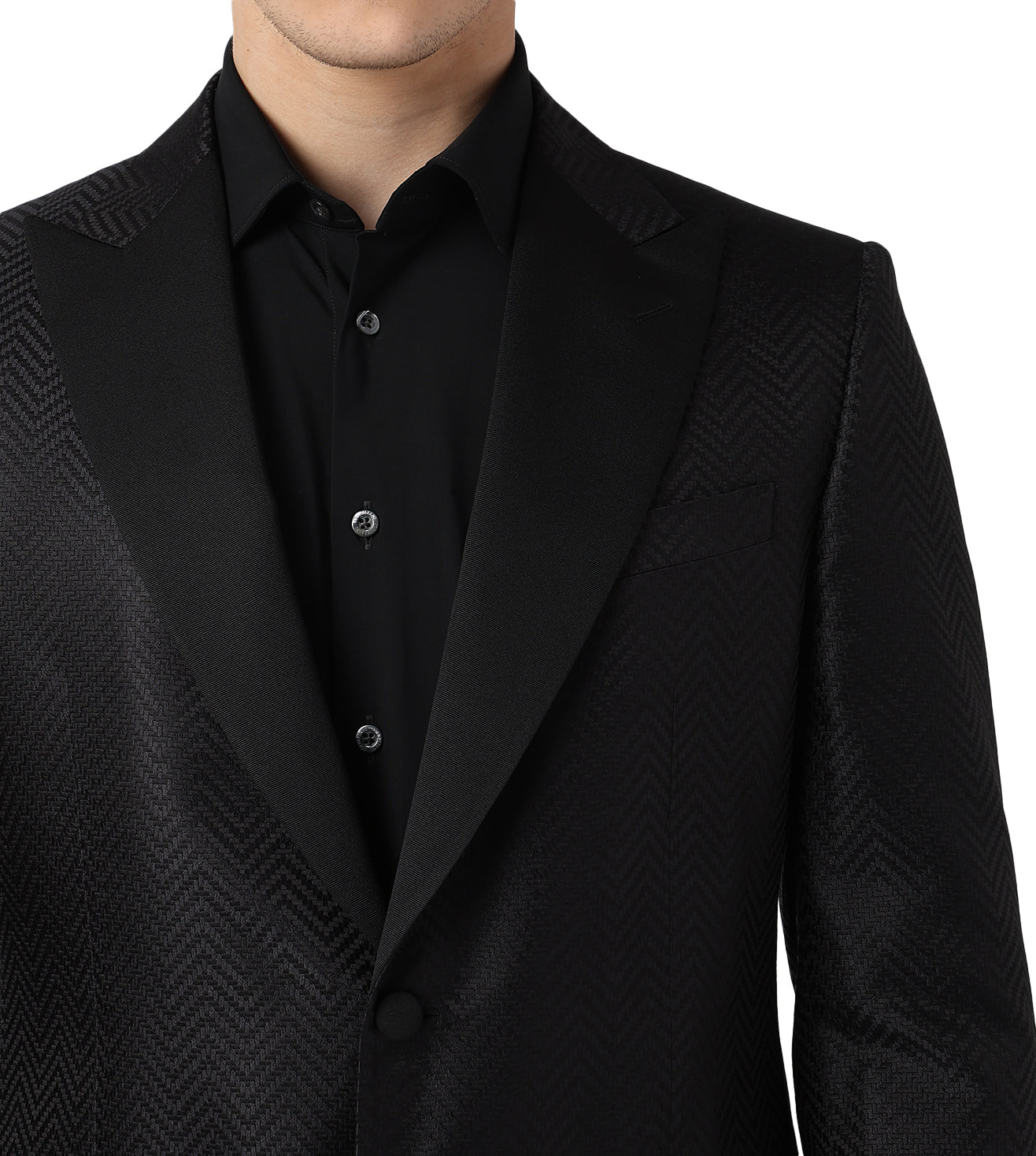 Black Silk tuxedo jacket