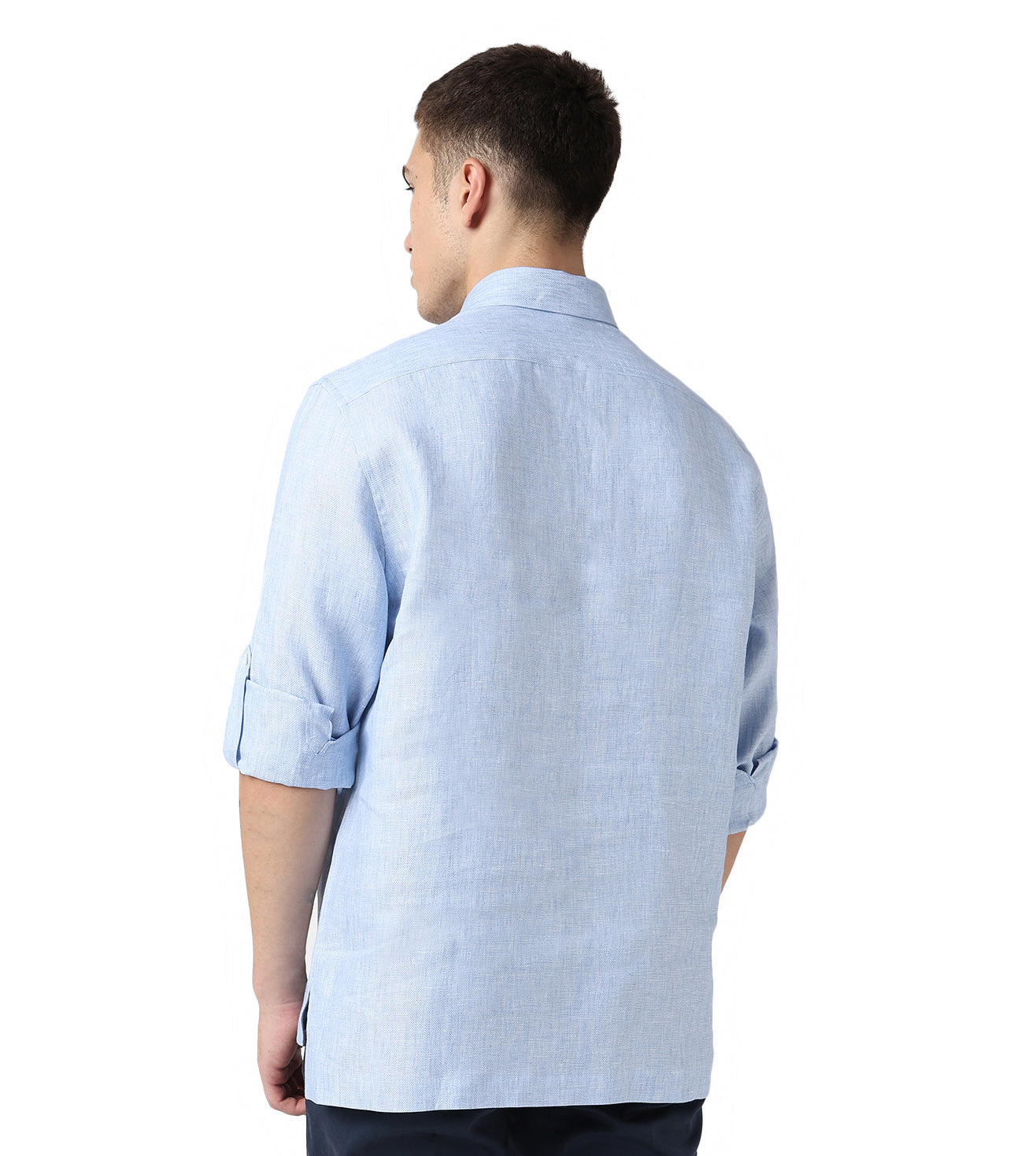 Blue Linen Kurta Shirt