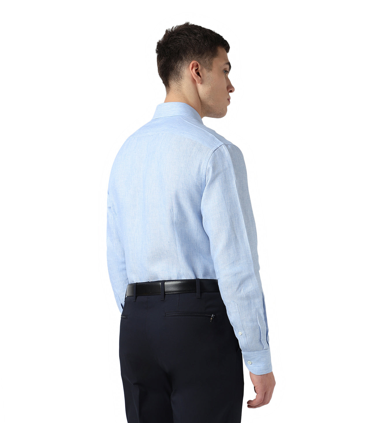 Light Blue Chambray Linen Shirt