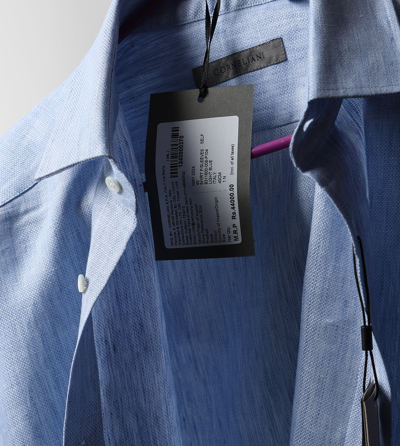Light Blue Chambray Linen Shirt