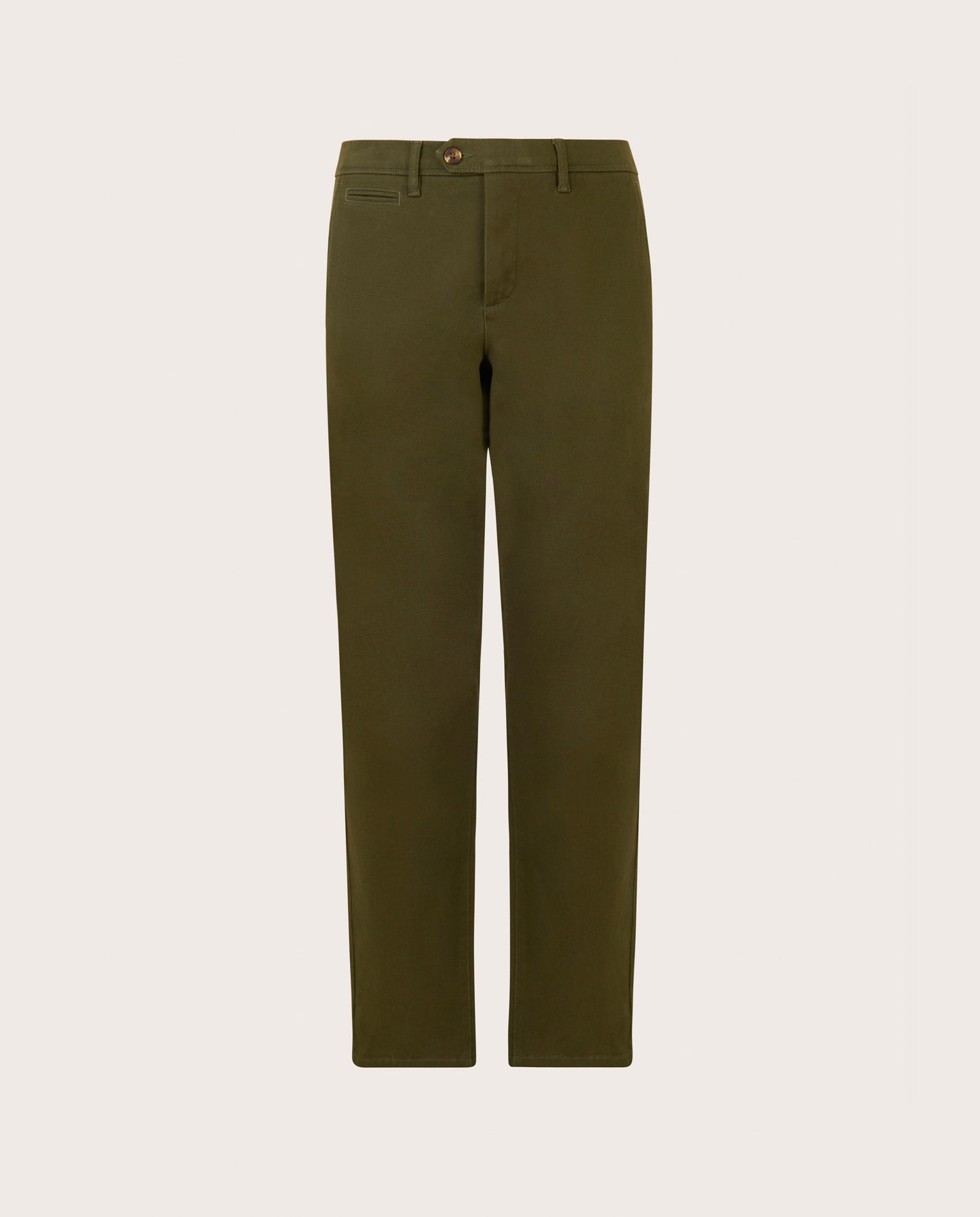 Camicissima Military Green Cotton Twill Chino Trousers