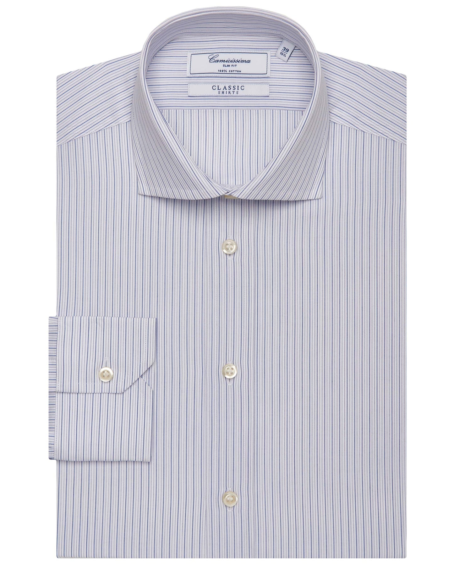 Men’s Slim Fit Striped Shirt 100% Cotton | Classic Full Sleeves