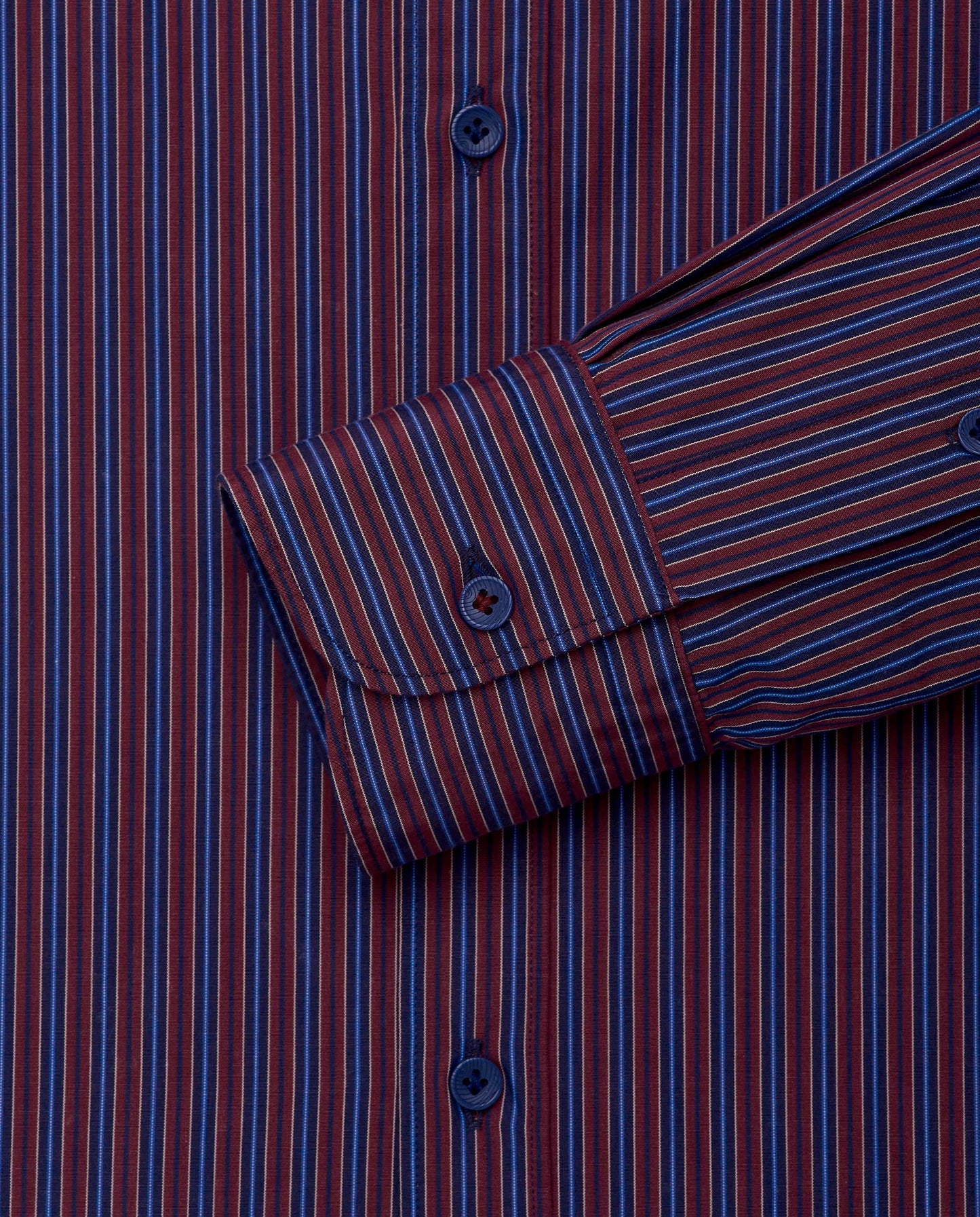 Trendy Statement Bordeaux Striped Poplin Shirt