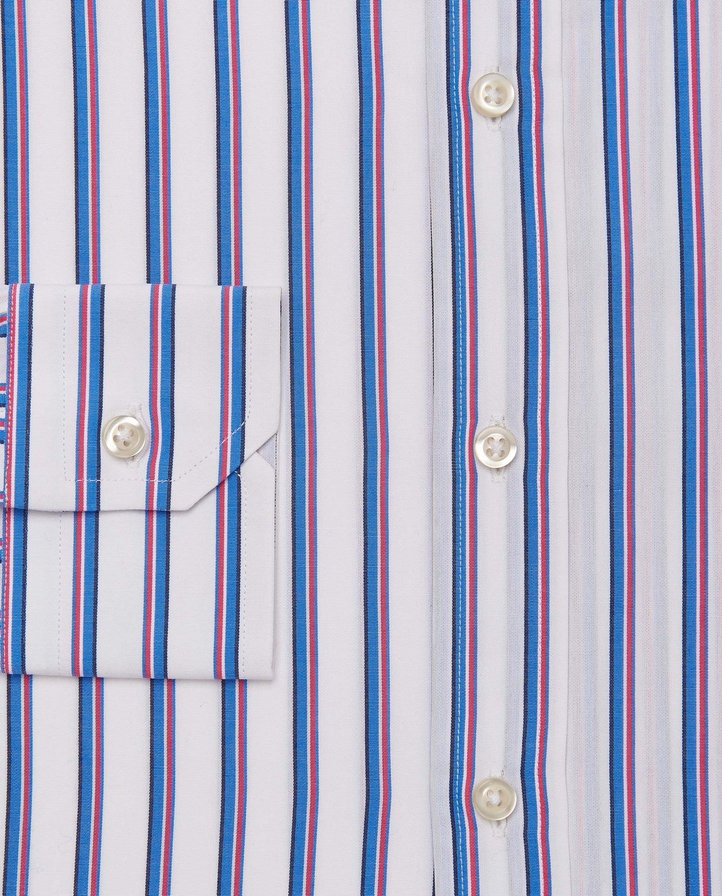 Camicissima Men’s Fitted Striped Shirt – Magenta | Fancy Full Sleeves | 100% Cotton
