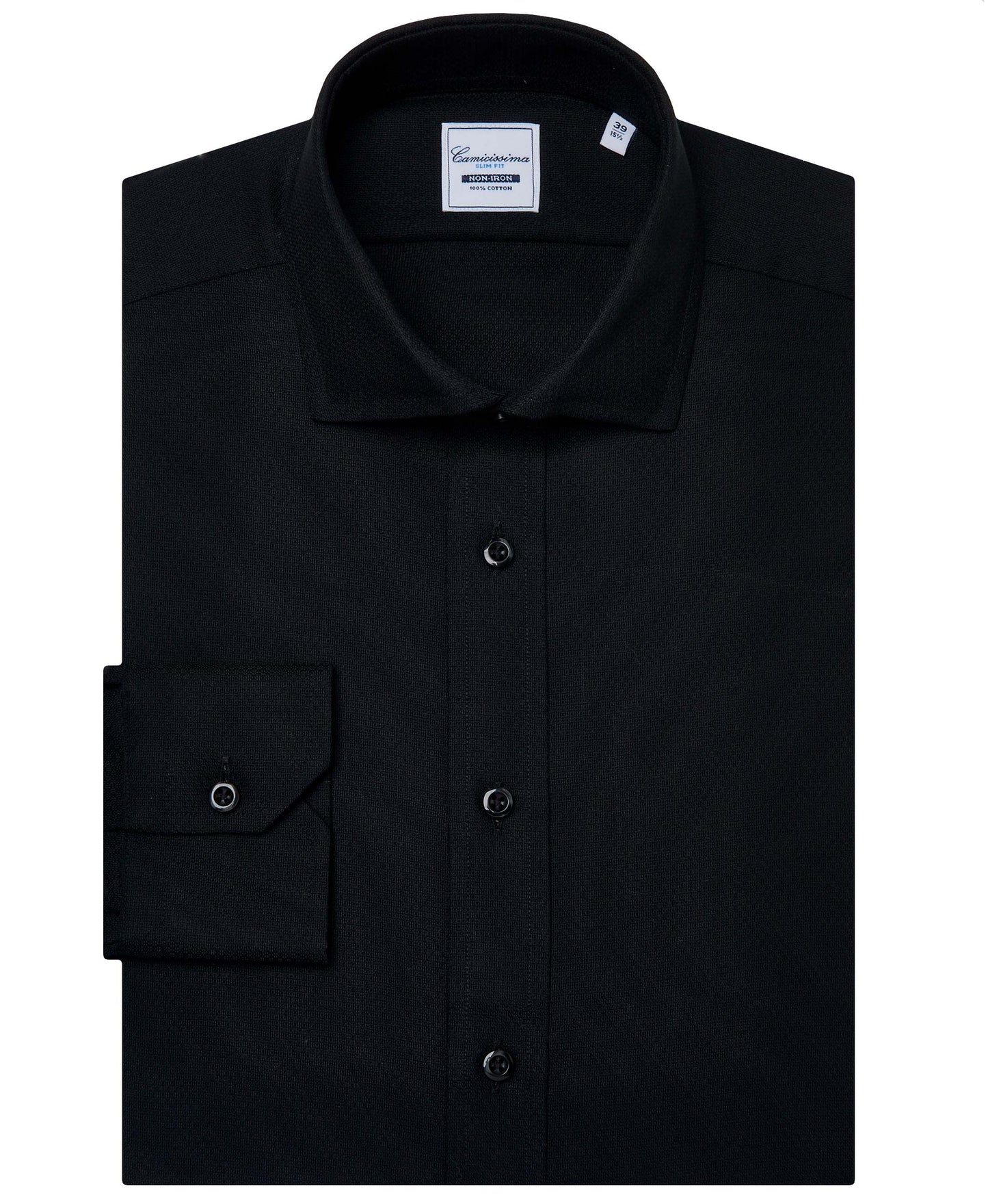 Camicissima Non-Iron Slim Fit Dobby Shirt | 100% Cotton