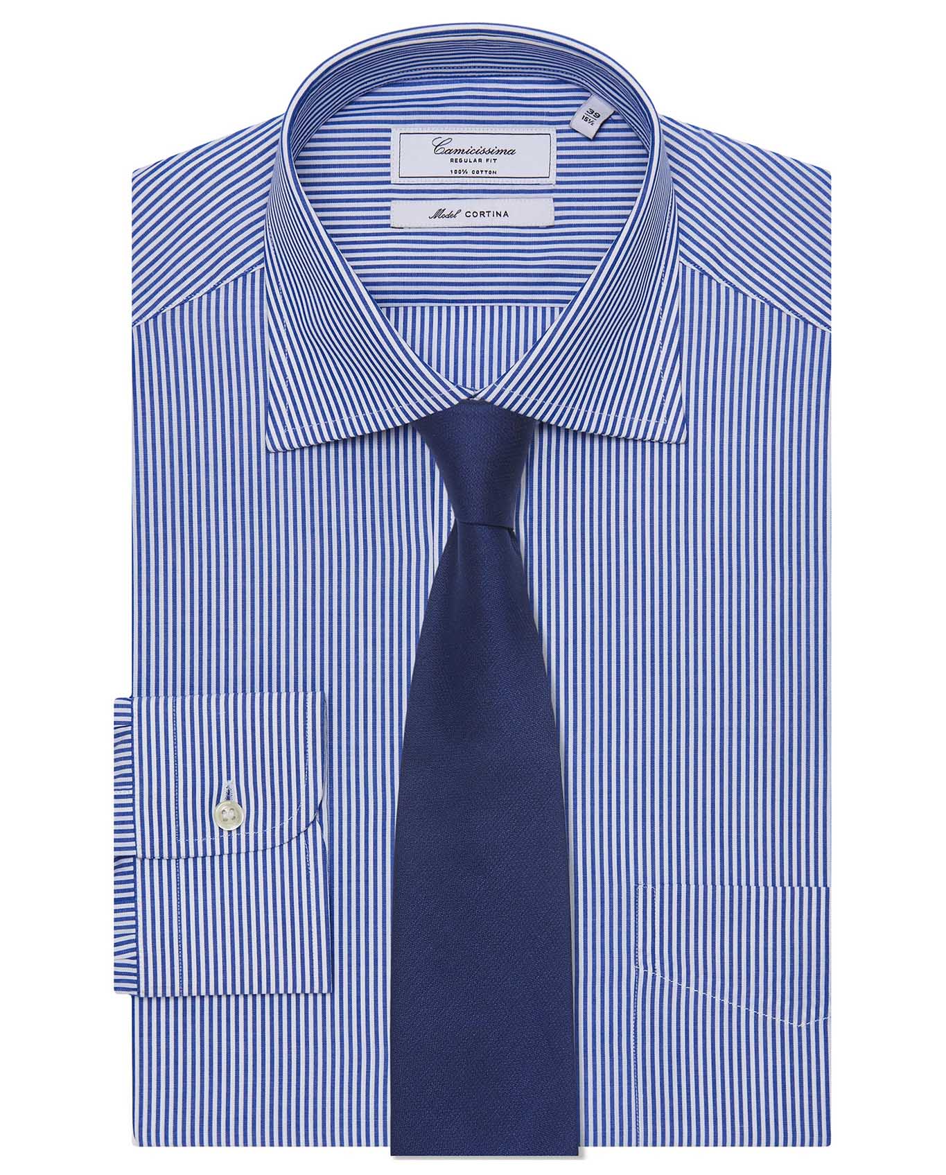 Camicissima Easy Care Men’s Blue Permanent Cotton Shirt