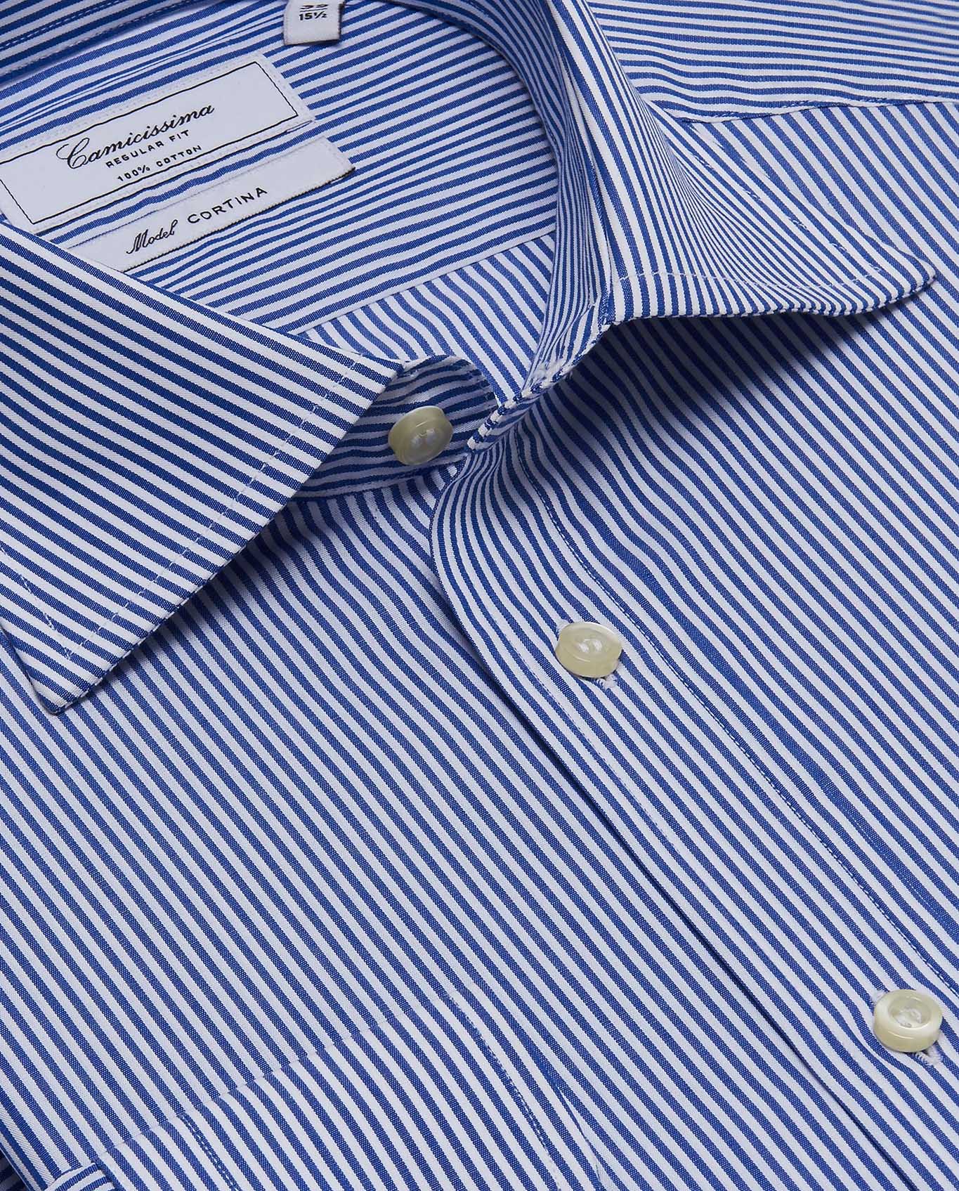 Camicissima Easy Care Men’s Blue Permanent Cotton Shirt