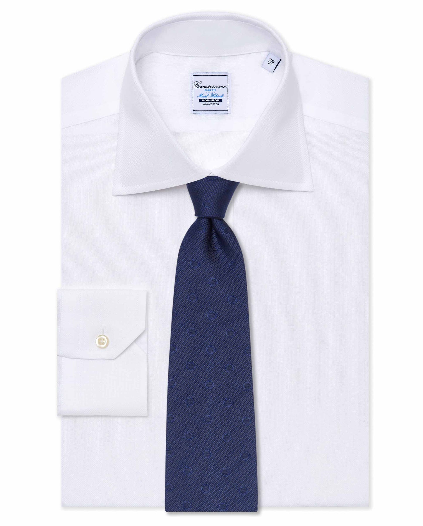 Navy Blue Designer Silk Jacquard Tie