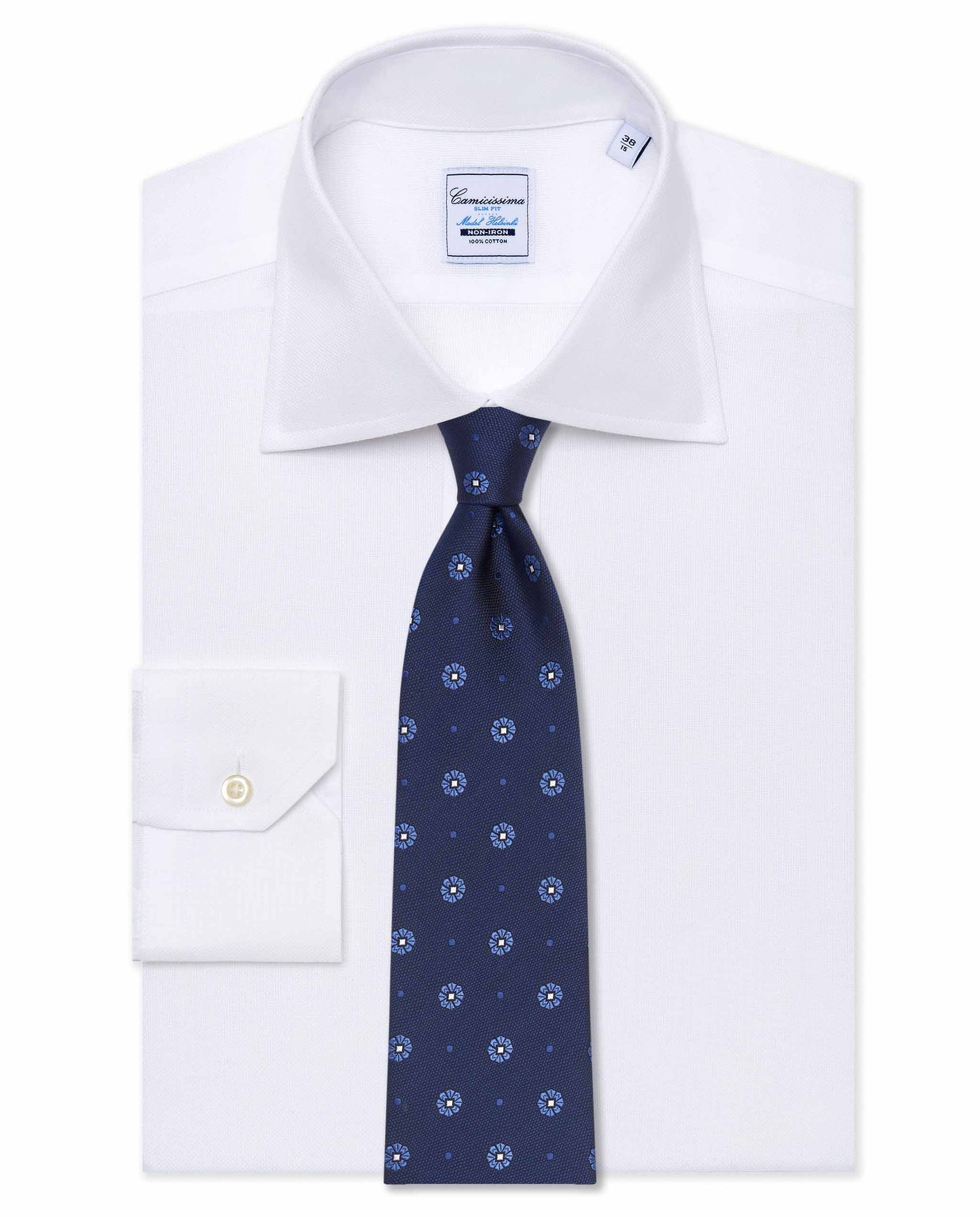 Premium Blue Navy Jacquard Tie - Formal Designer Accessory for Men