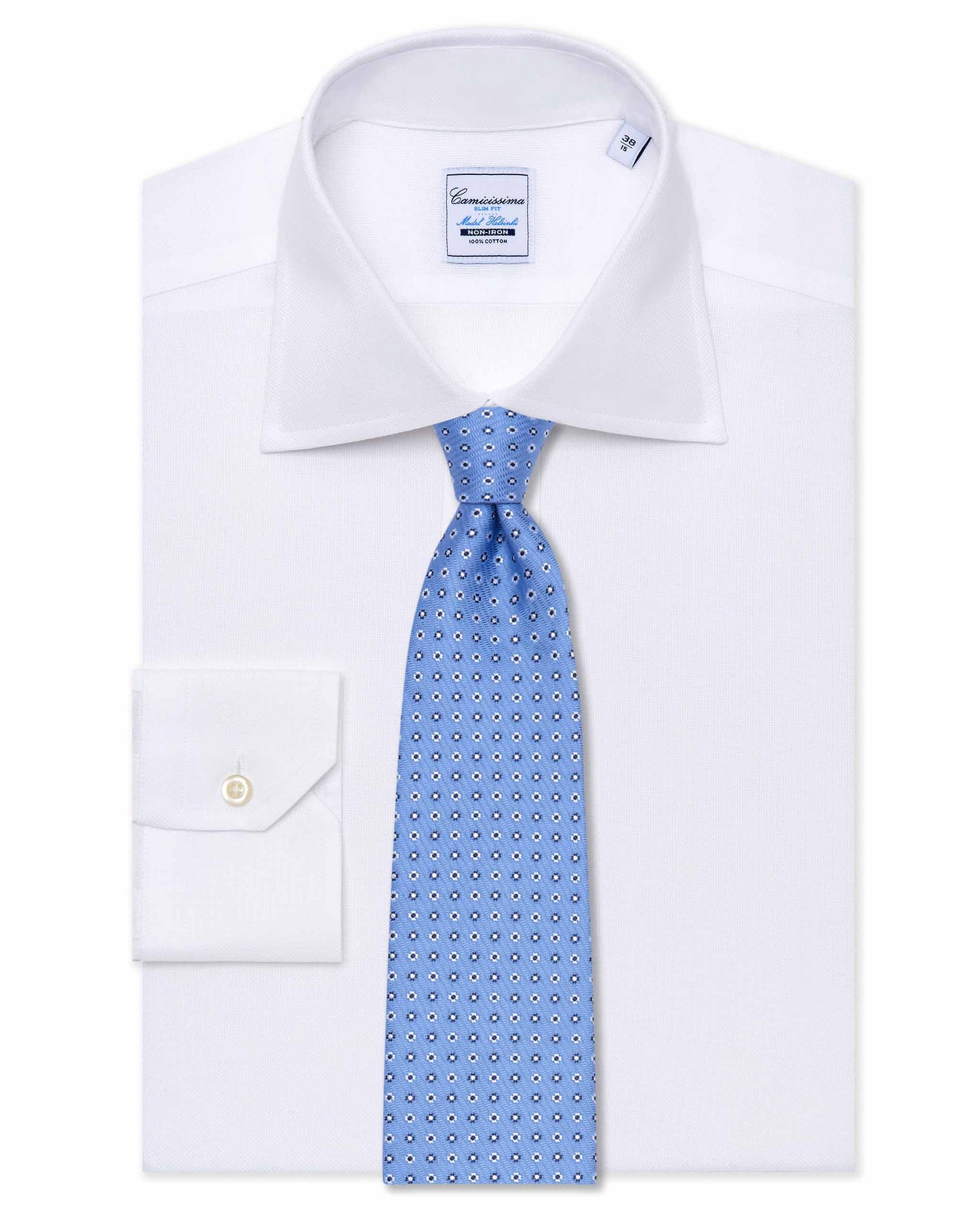 Camicissima Light Blue Jacquard Silk Tie - Soft Sophistication for Formal Wear