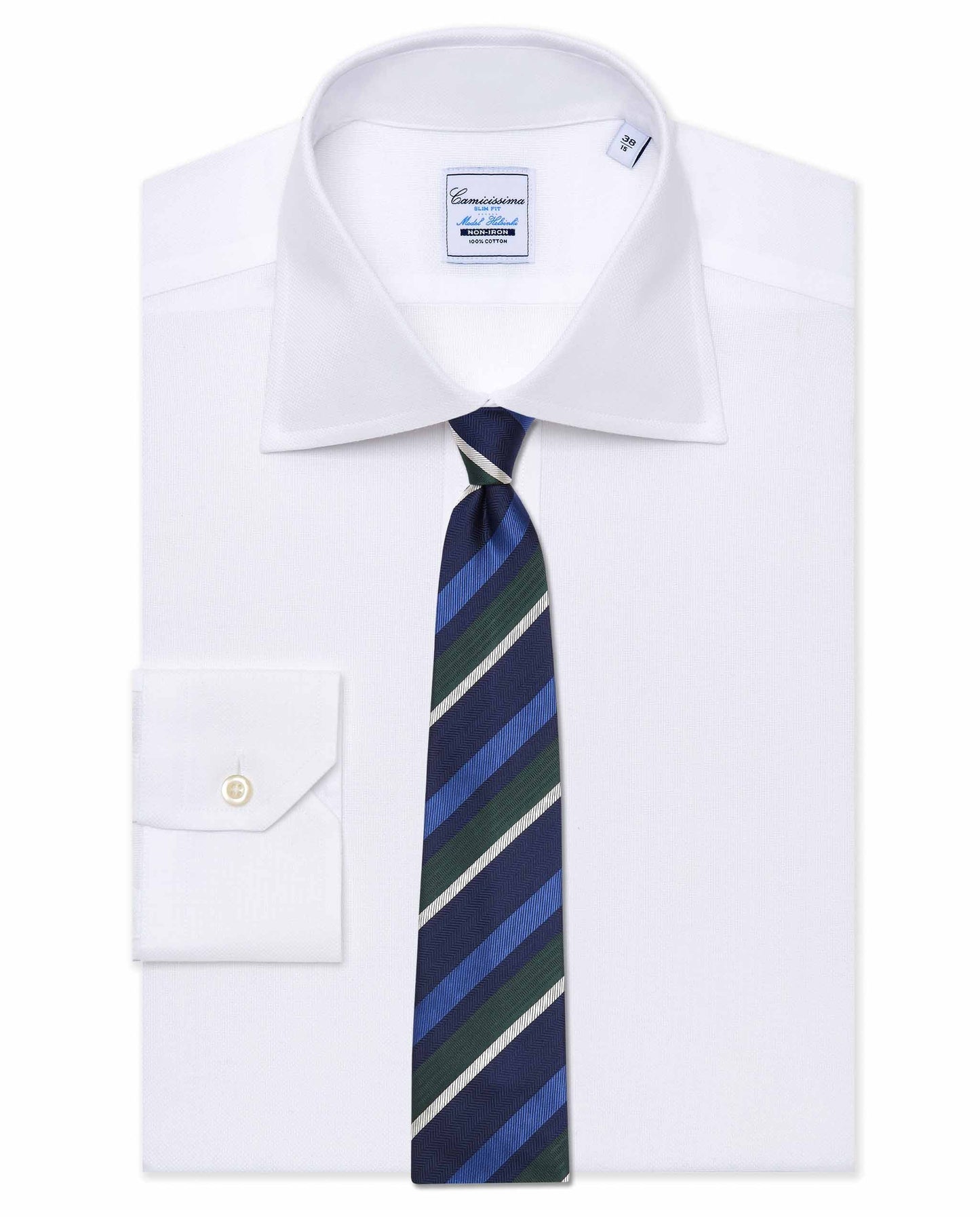 Designer Regimental Silk Tie – Dark Blue | UNI Size Formal Tie