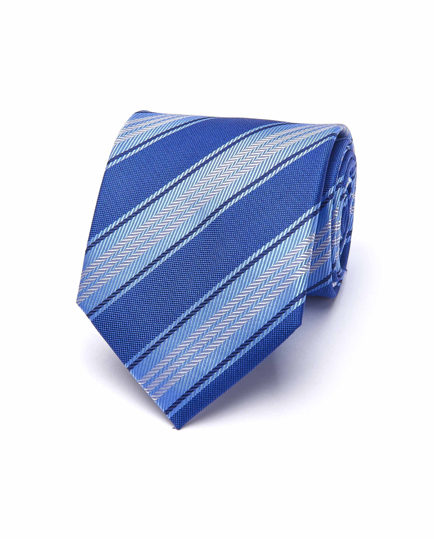 Men’s Signature Regimental Tie – Silk | Classic Light Blue Stripe