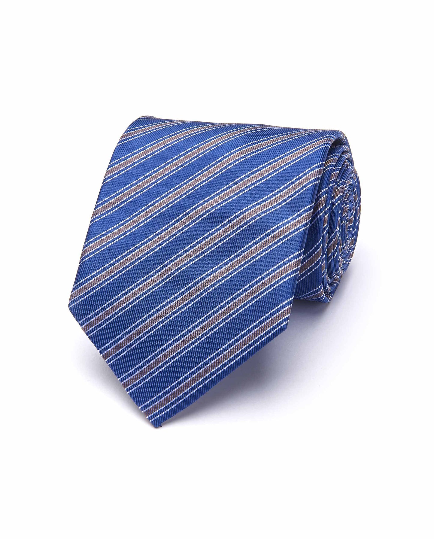 Sharp Stripe Regimental Silk Tie – Blue | Premium Men’s Accessory