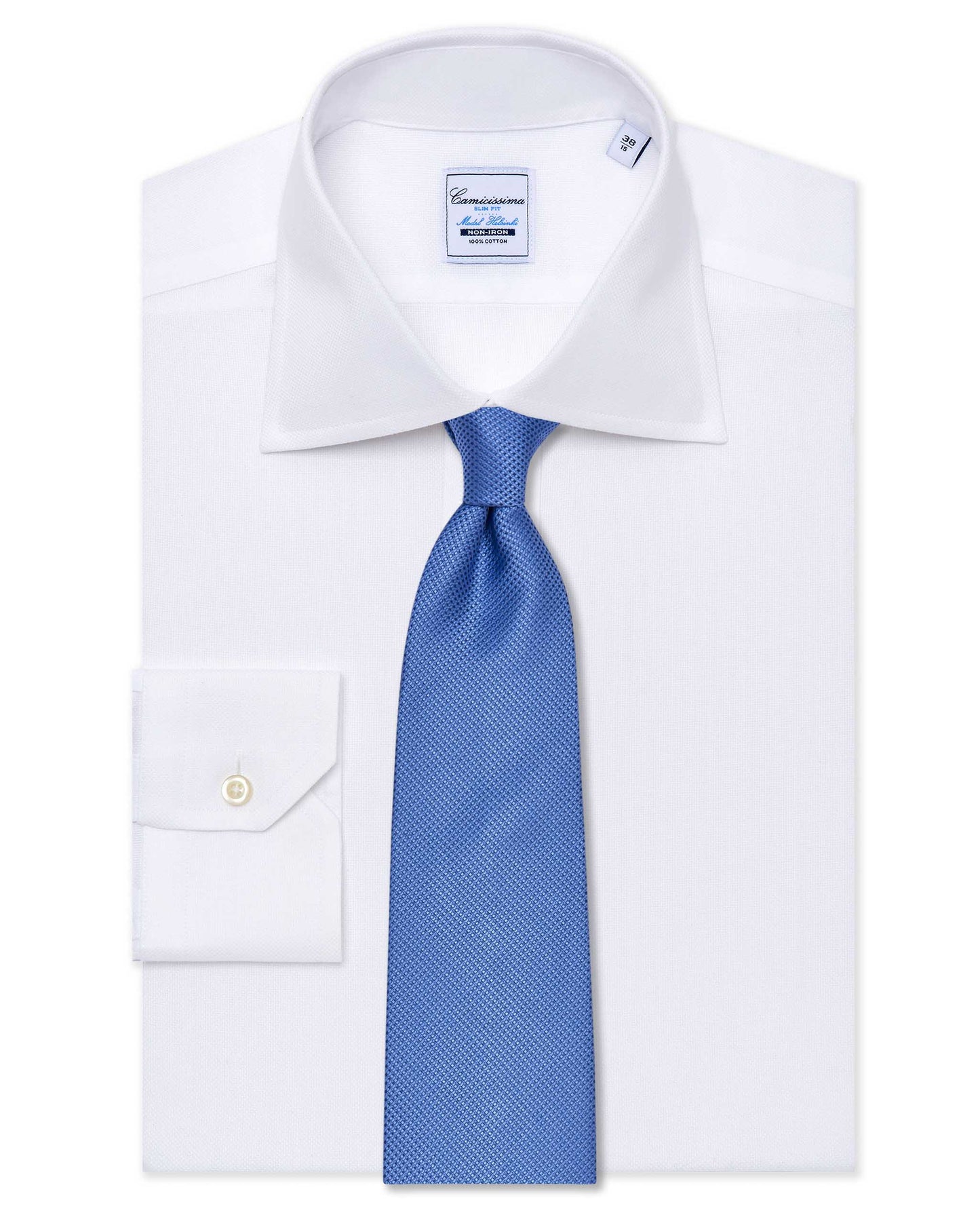 Designer Blue Plain Silk Tie