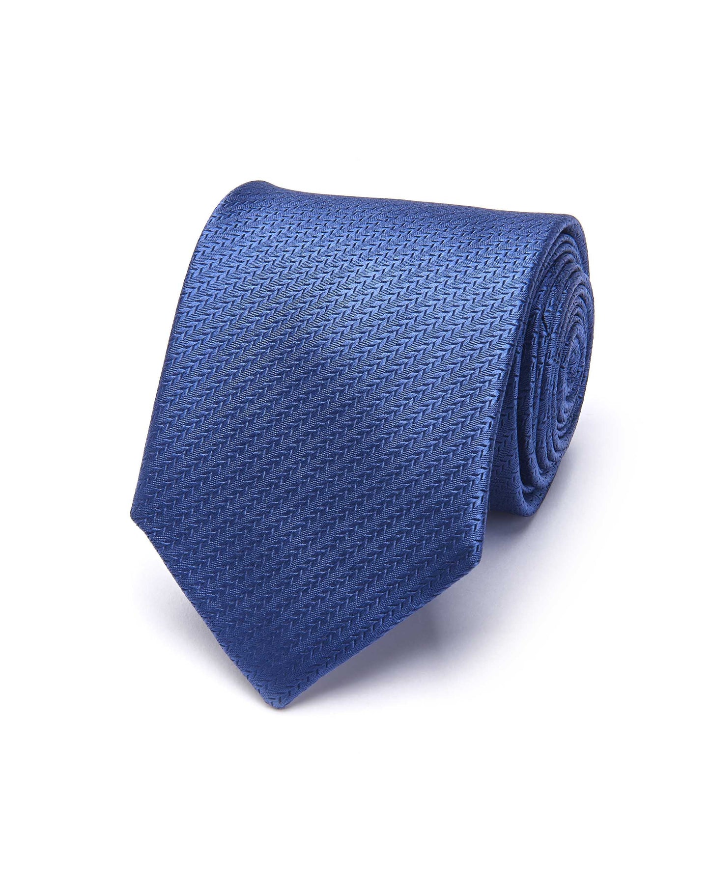 Designer Plain Blue Silk Tie
