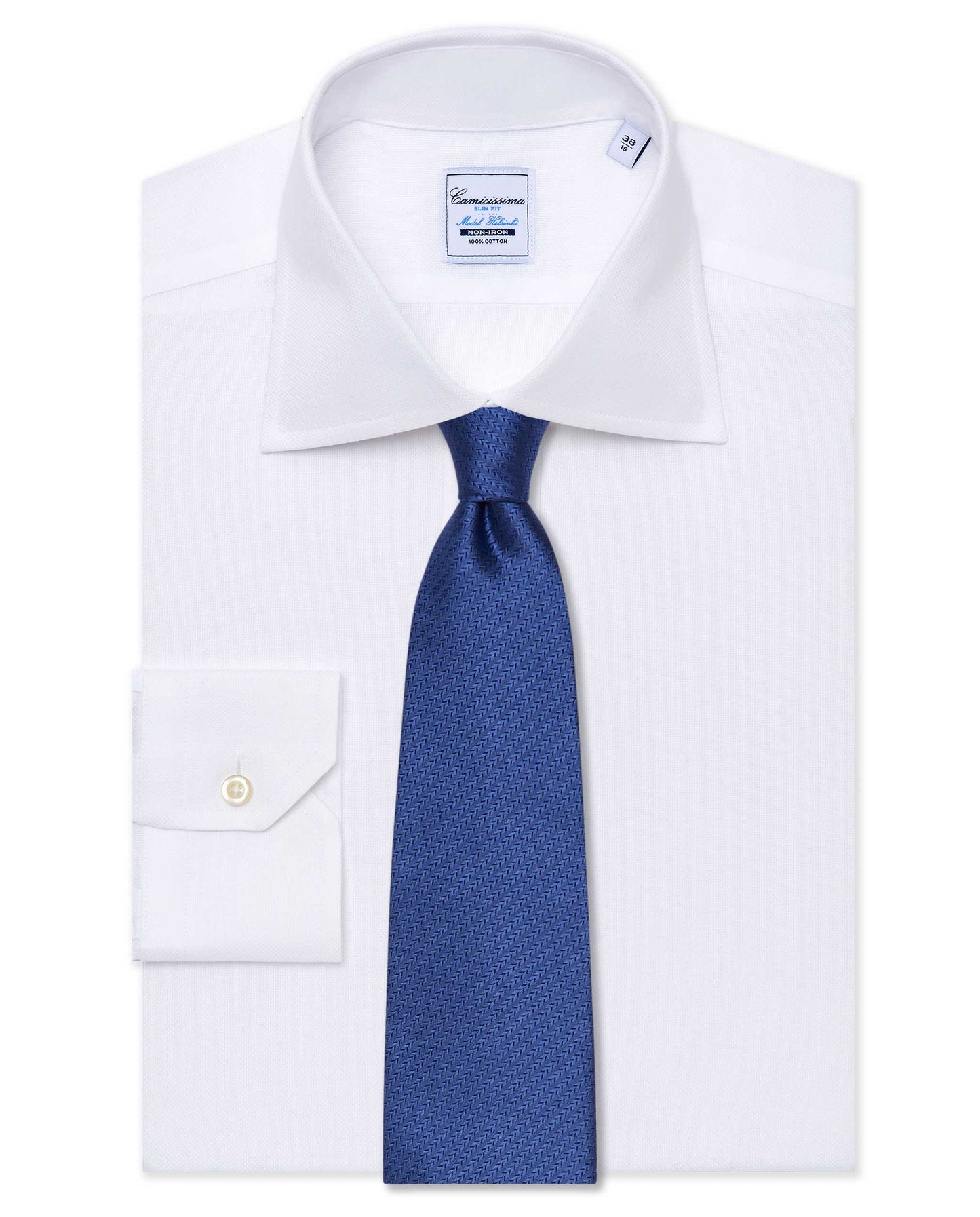 Designer Plain Blue Silk Tie