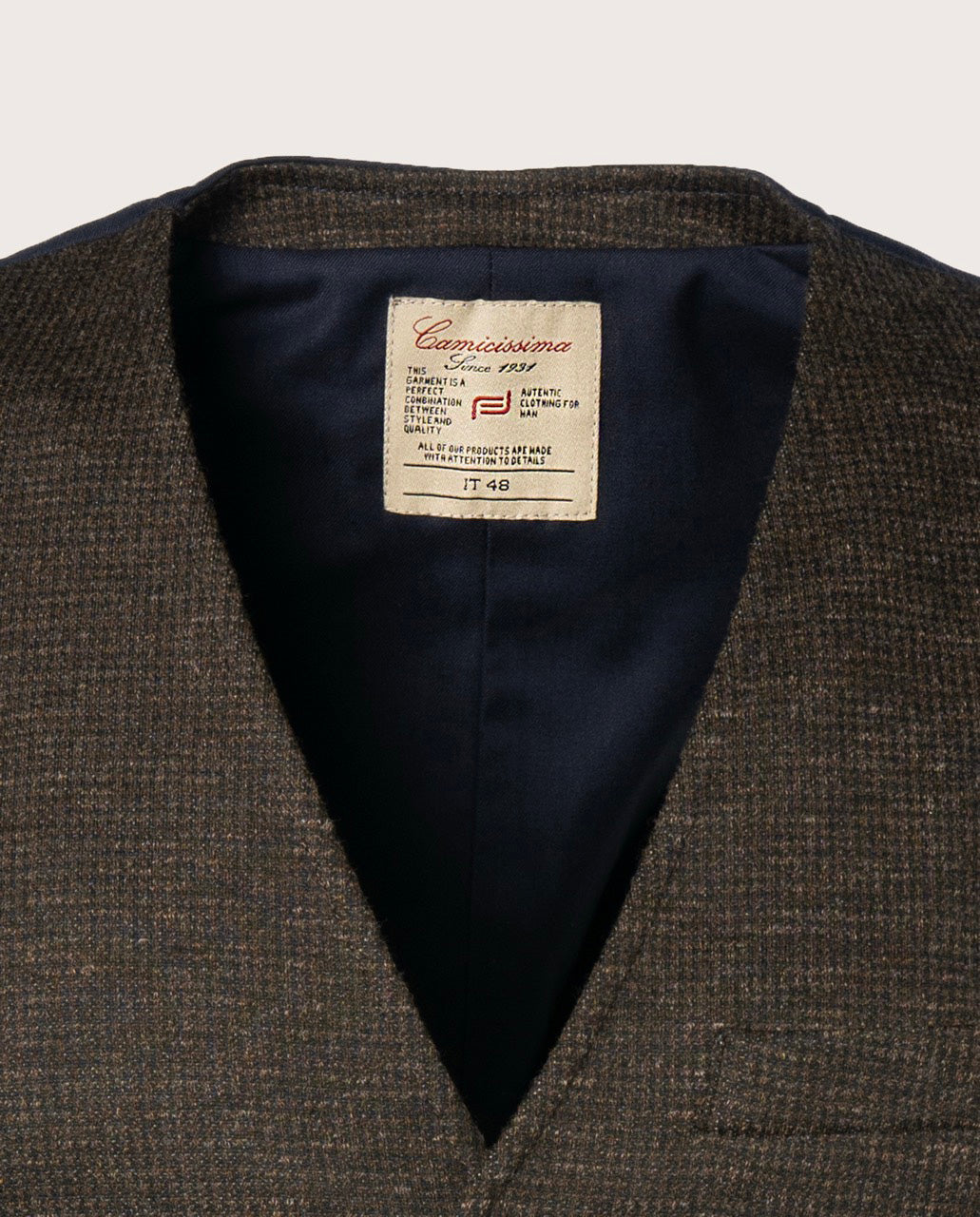 Camicissima Brown Jersey Sartorial Gilet