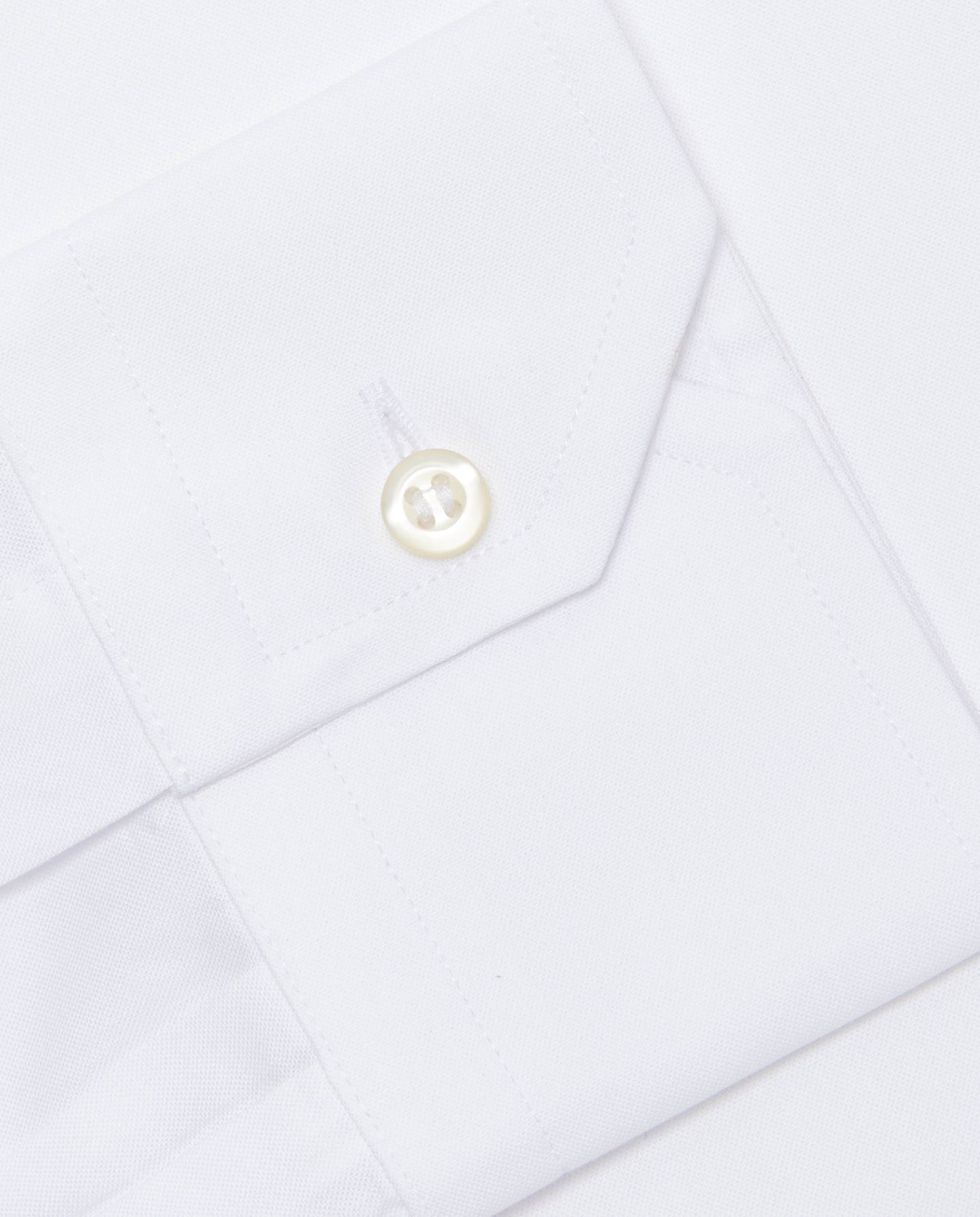 White Slim Fit Permanent Press Cotton Shirt