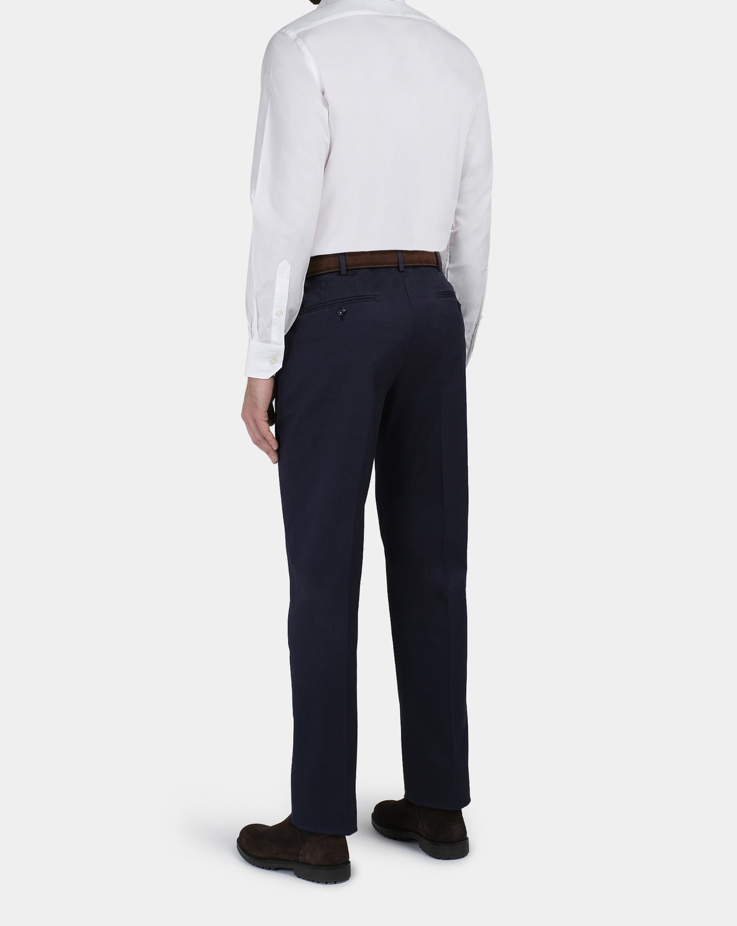 White Slim Fit Permanent Press Cotton Shirt