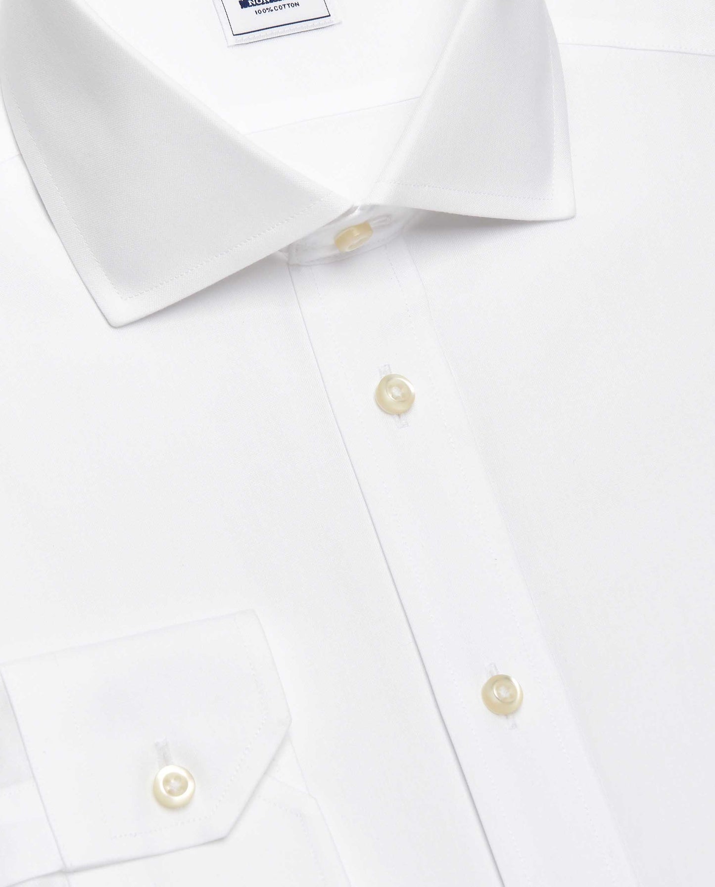 Camicissima Men’s Fitted White Shirt – Non-Iron Permanent | Plain | Full Sleeves