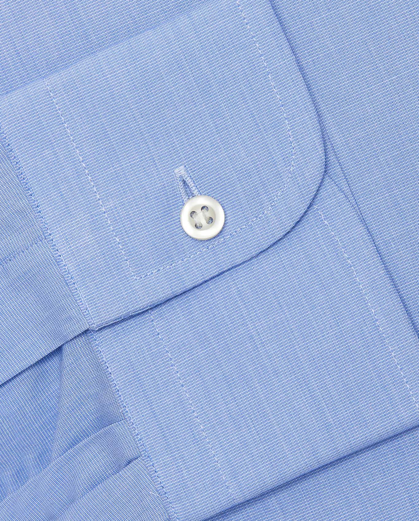 Camicissima Men’s Azure Plain Regular Fit Permanent Shirt