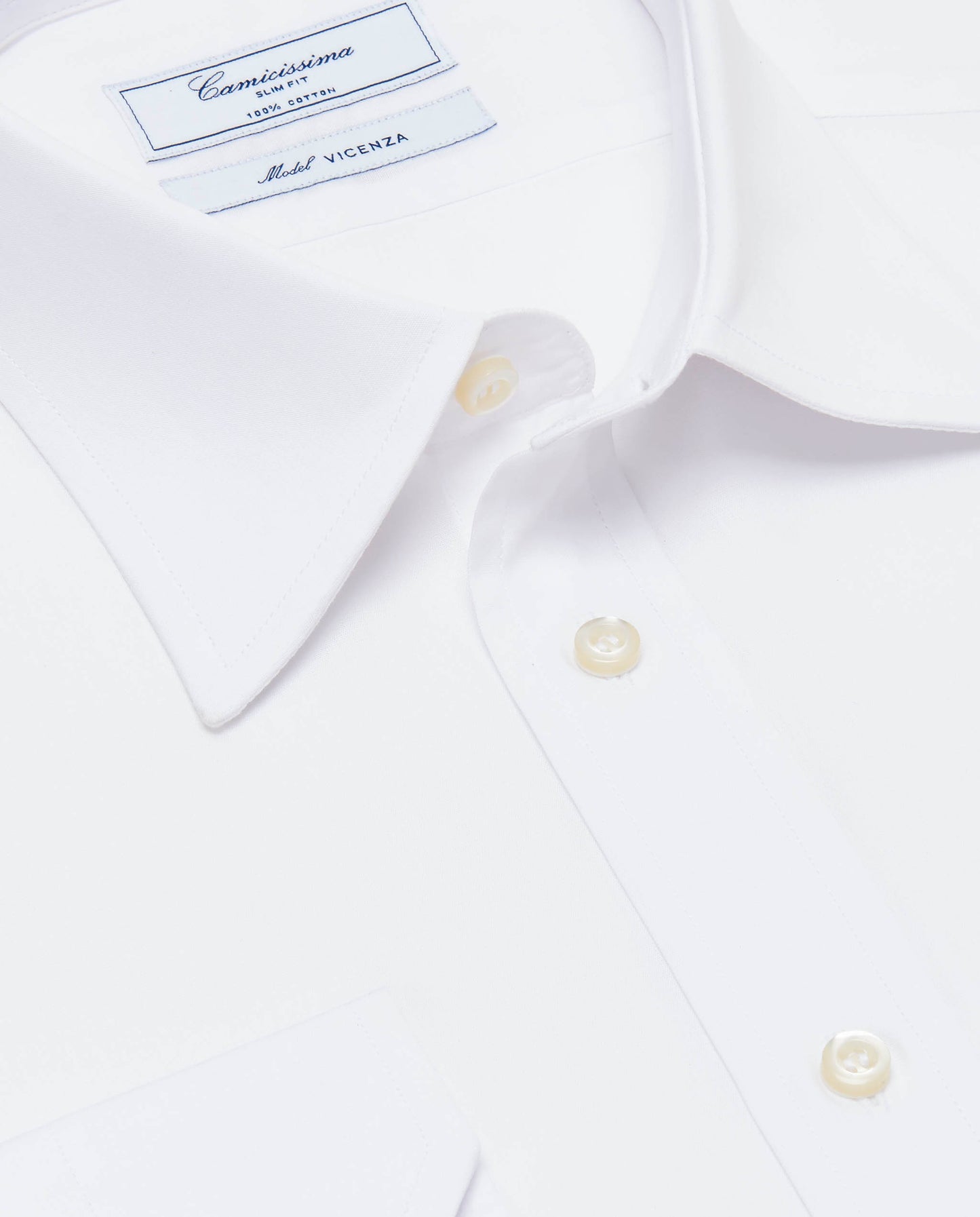 Slim Fit White Permanent Press Shirt for Men