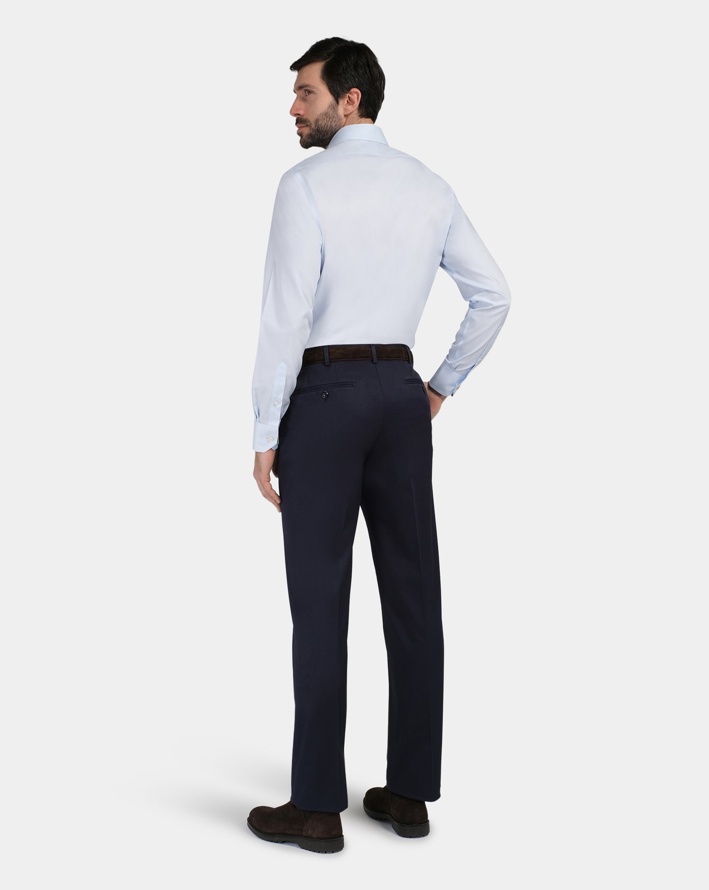 Camicissima Men’s Slim Fit Button-Down Shirt – Light Blue | Non-Iron Permanent | Full Sleeves