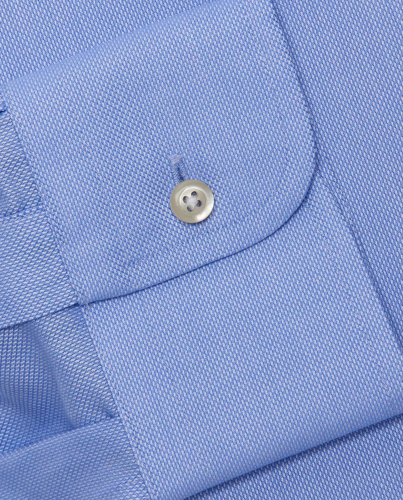 Camicissima Men’s Regular Fit Self-Textured Shirt – Light Blue | Non-Iron Permanent | Full Sleeves
