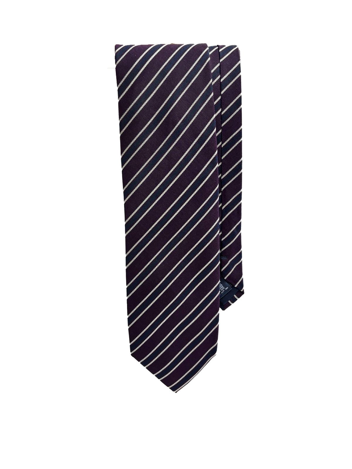Camicissima Purple Regimental 100% Silk Tie – Elegant Party & Office Look