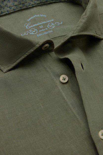 Camicissima Men's Premium Linen Formal Shirt Comfort Fit