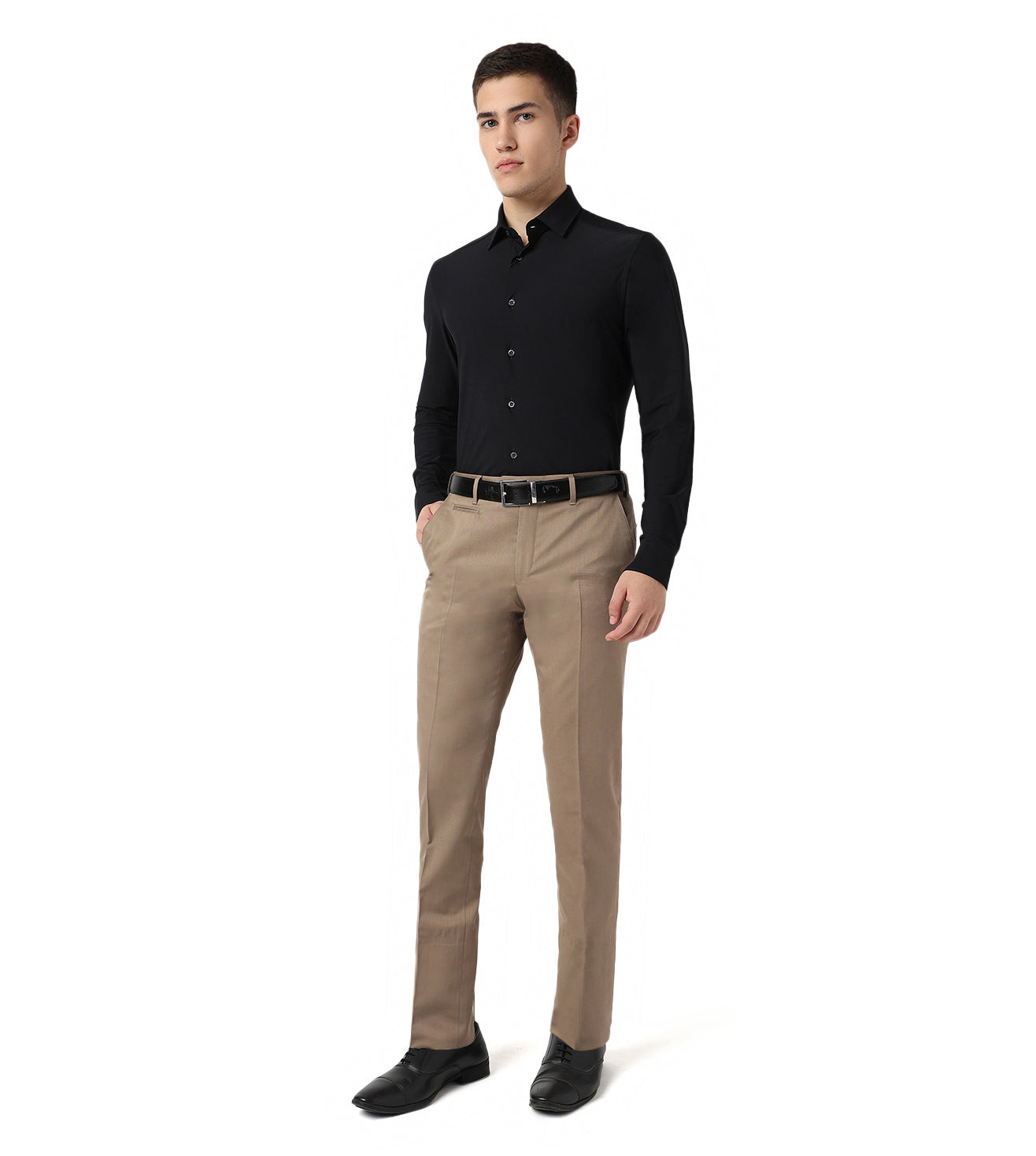 Corneliani Light Brown stretch cotton trousers