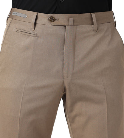 Corneliani Light Brown stretch cotton trousers