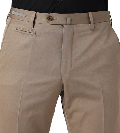 Corneliani Light Brown stretch cotton trousers