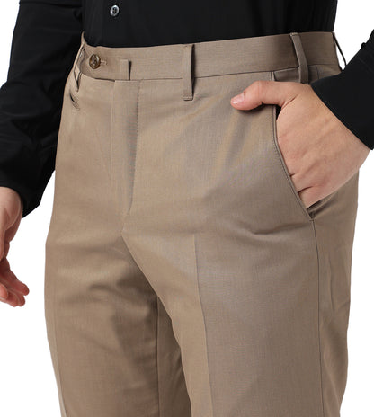 Corneliani Light Brown stretch cotton trousers