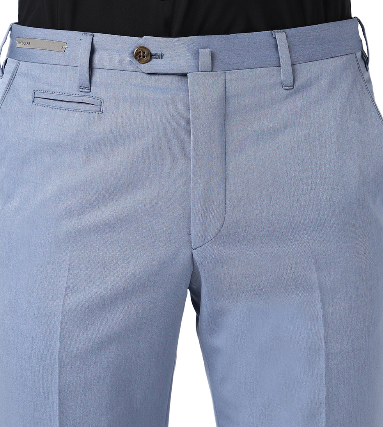 Corneliani Blue stretch cotton trousers