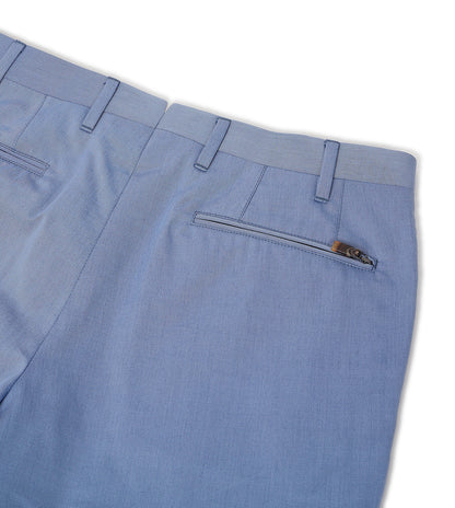 Corneliani Blue stretch cotton trousers