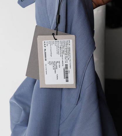 Corneliani Blue stretch cotton trousers