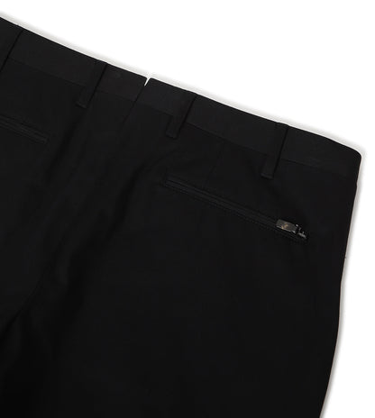 Black stretch cotton trousers